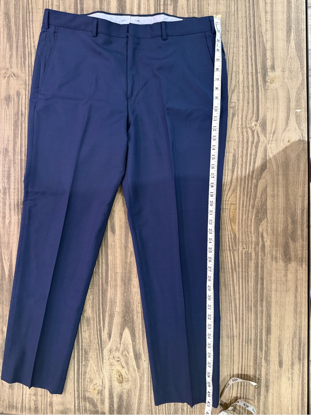 Brooks Brothers Regent Vitale Barberis Canonico Navy Dress Pants 38x32 - Picture 2 of 8